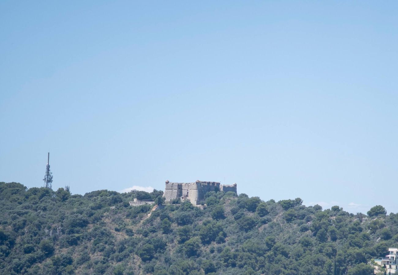 Vue sur le fort du Mont-Alban à Nice