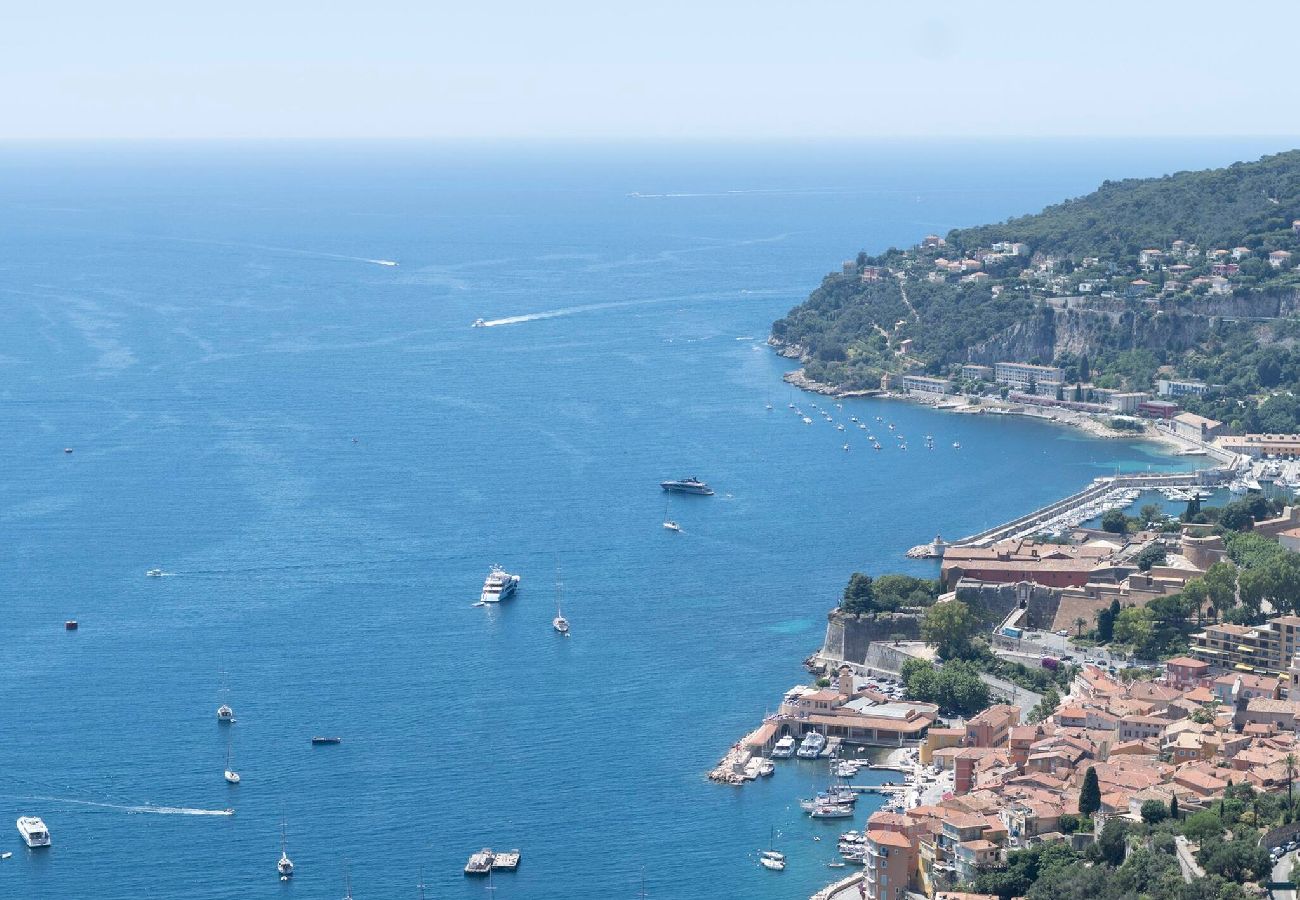 View of the Villefranche-sur-Mer harbor